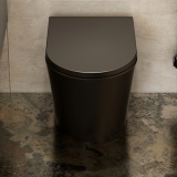 Imex Arco Black Rimless Short Projection Back To Wall Toilet Lifestyle 1